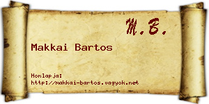 Makkai Bartos névjegykártya